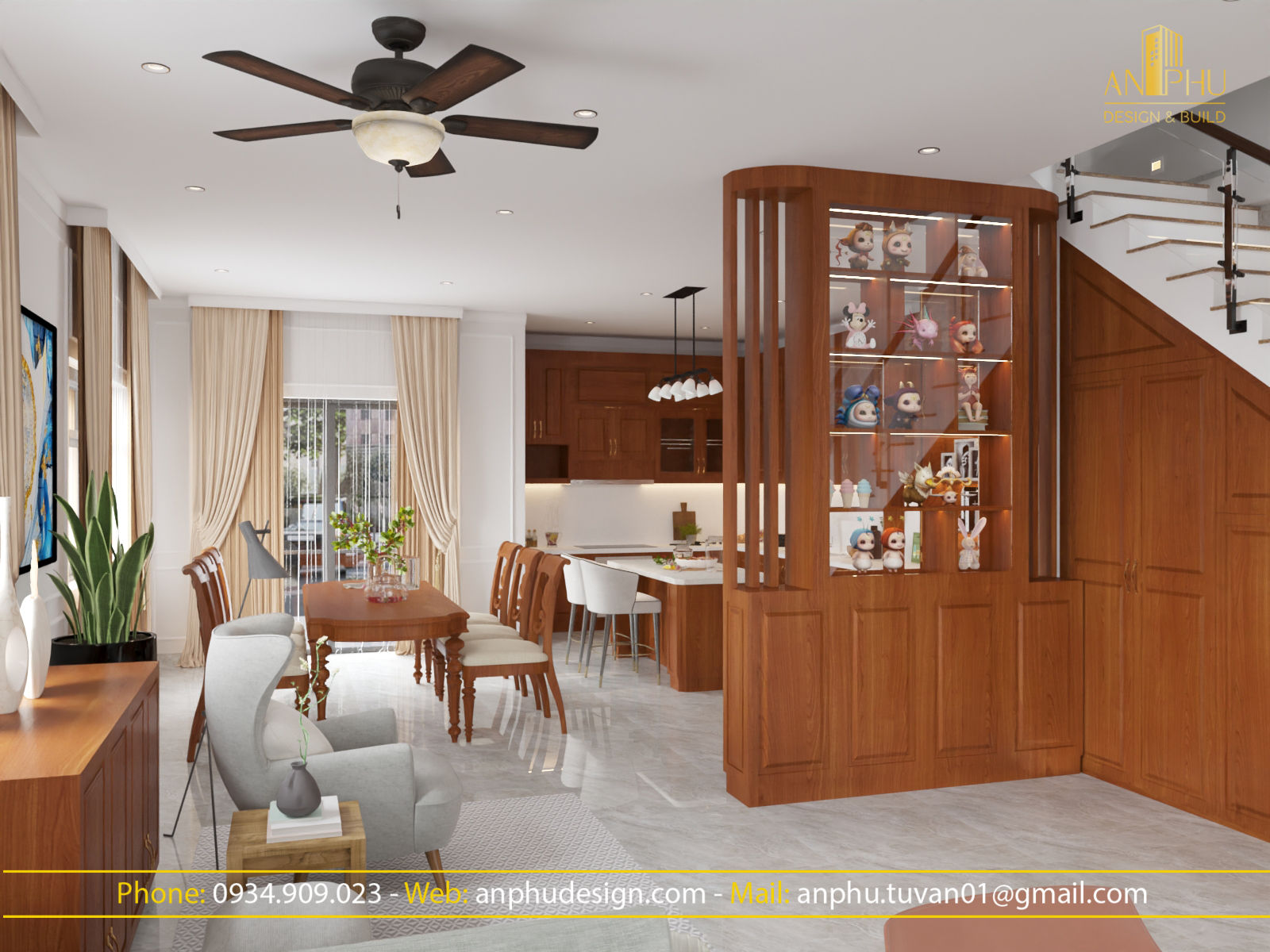 Nội thất phòng bếp khung cảnh 1