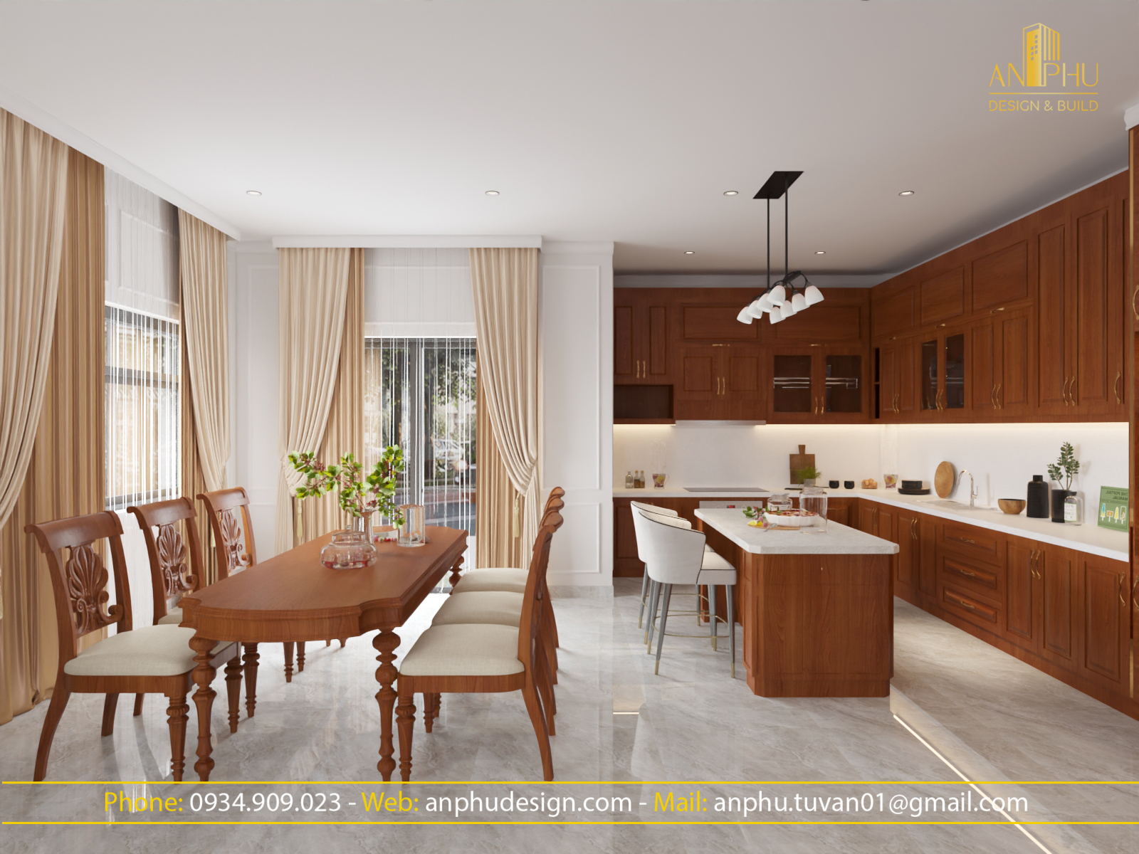 Nội thất phòng bếp khung cảnh 2