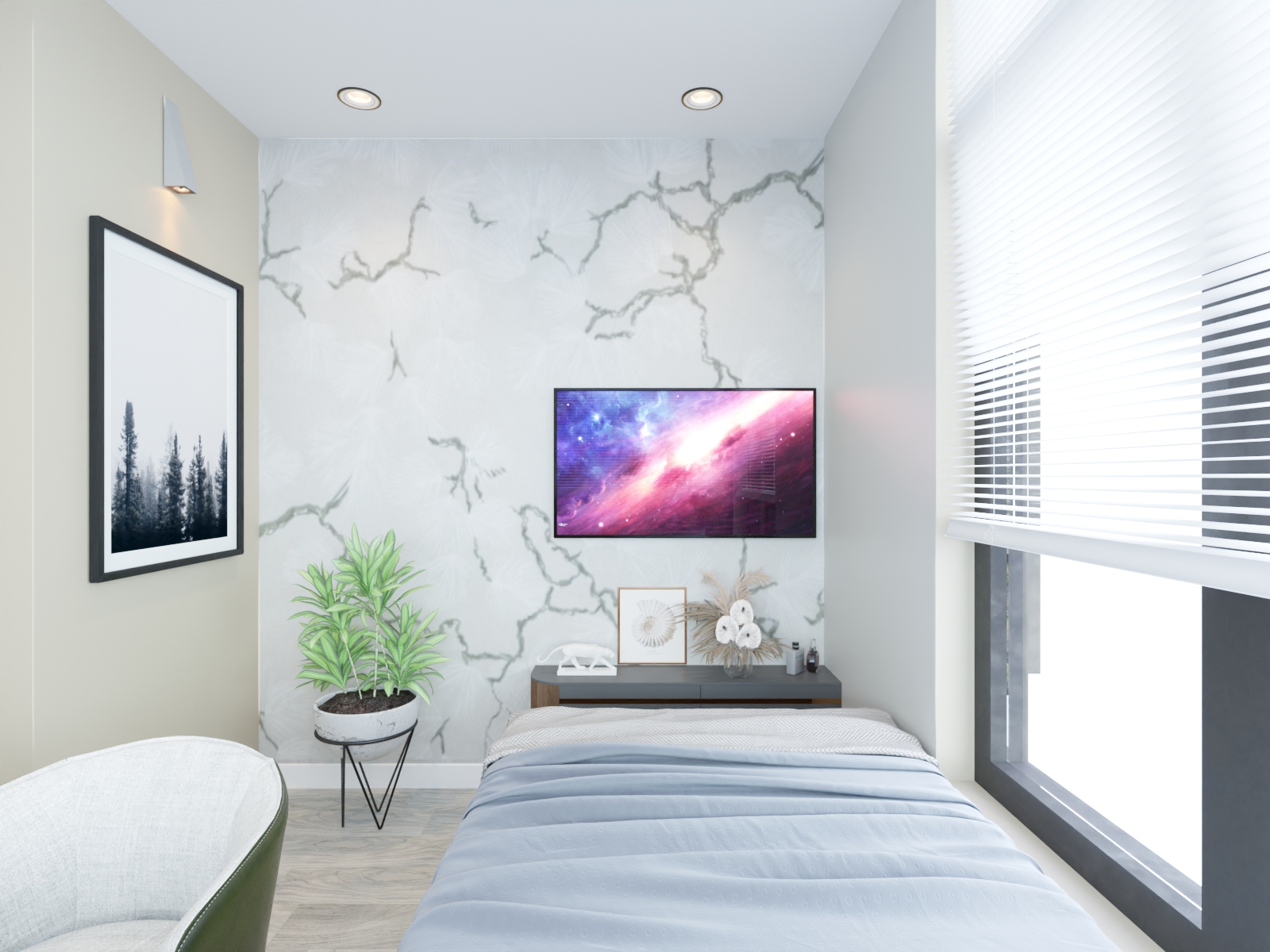 Các họa tiết trang trí, kiểu dáng nội thất hiện đại được tối giản hóa