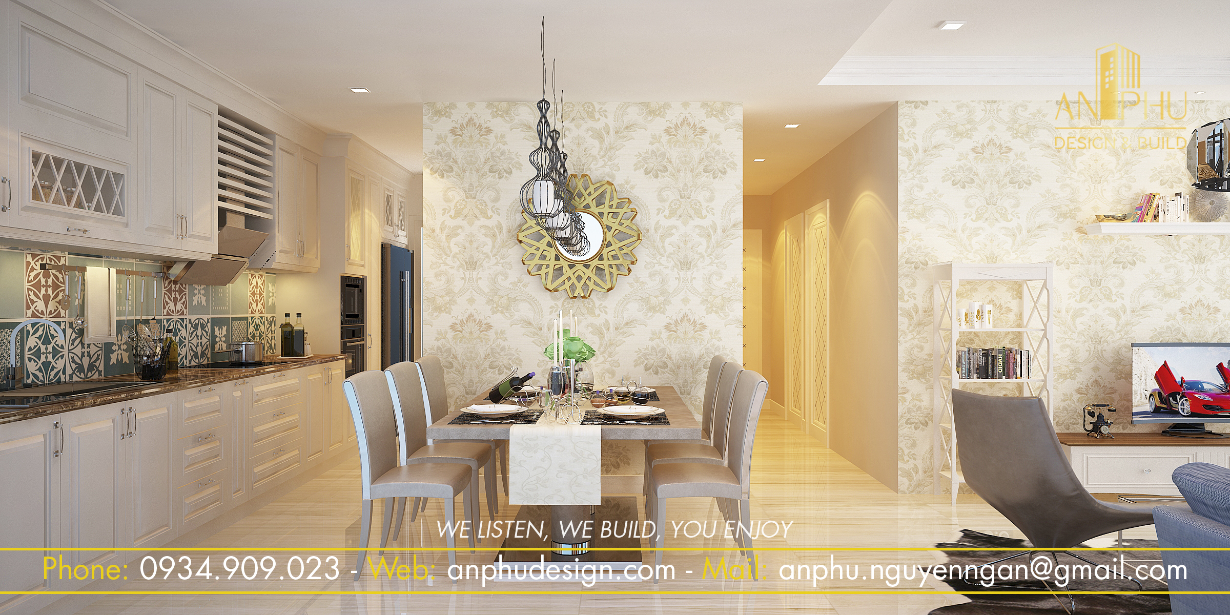 Bộ bàn ăn 6 ghế đẹp sang trọng