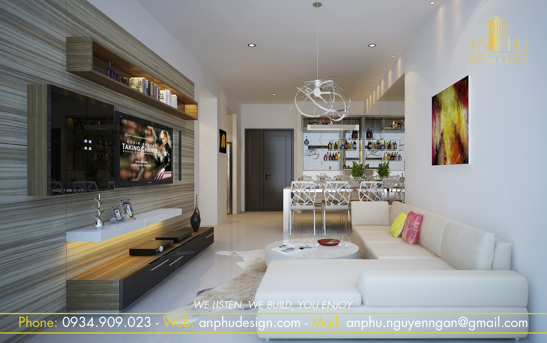 Bộ bàn ghế sofa màu trắng đẹp sang trọng cho phòng khách nhà phố