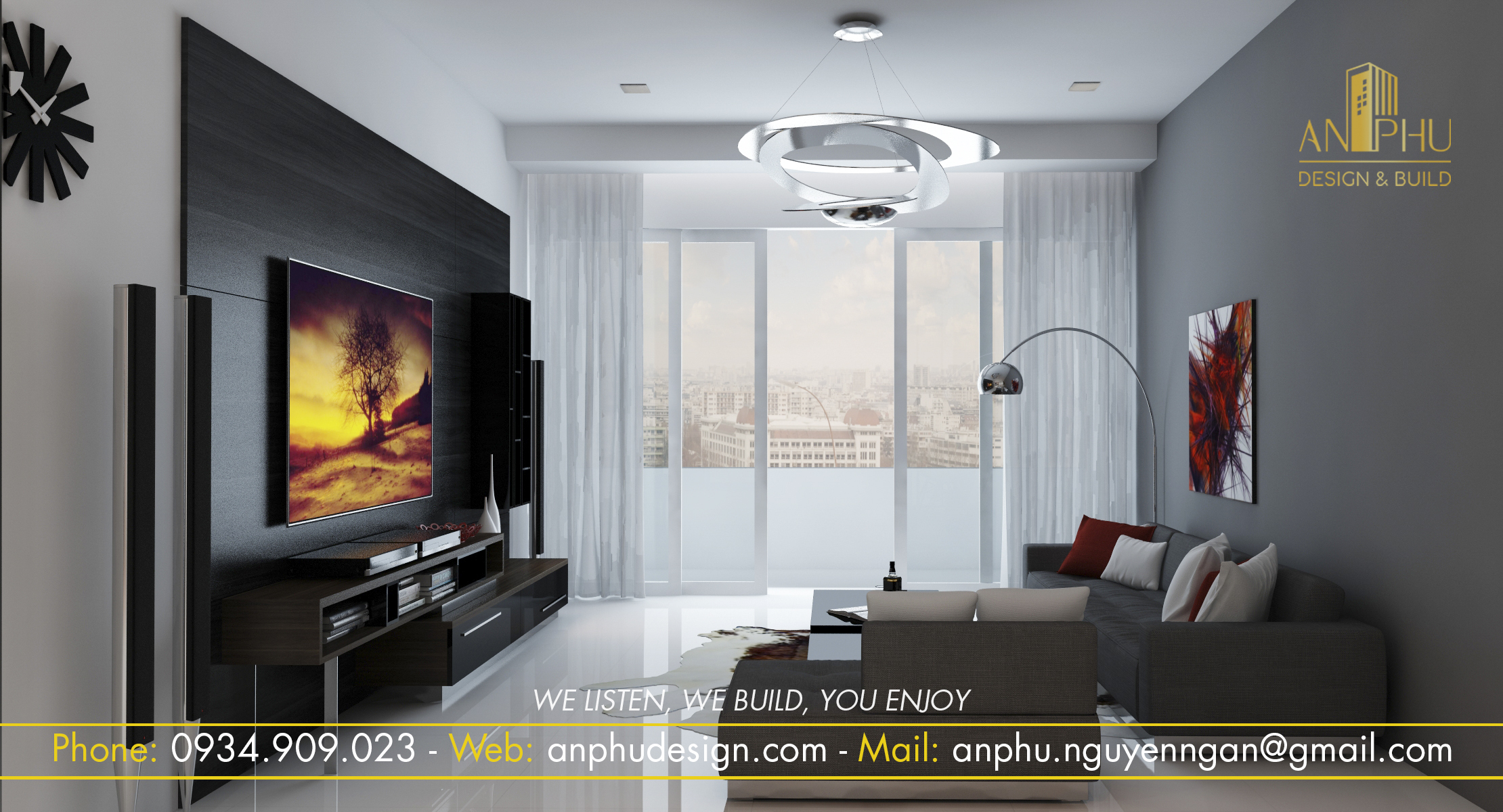 Không gian phòng khách đẹp hiện đại