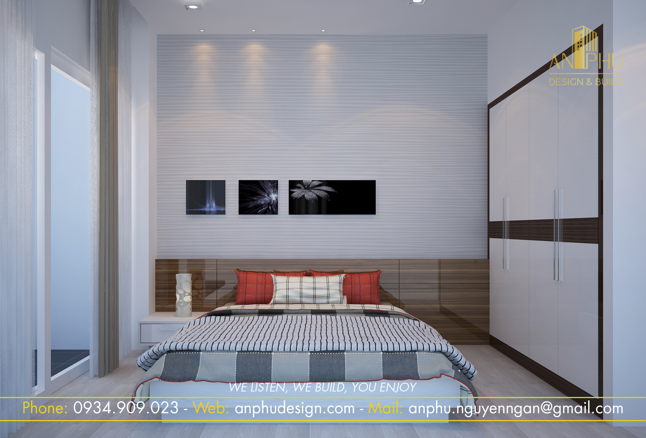 Tổng quan không gian thi công nội thất phòng ngủ đẹp sang trọng